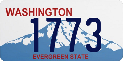 WA license plate 1773