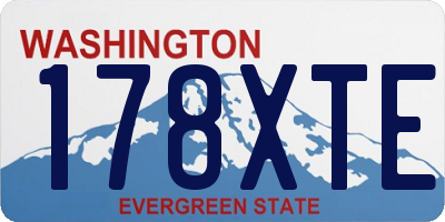 WA license plate 178XTE