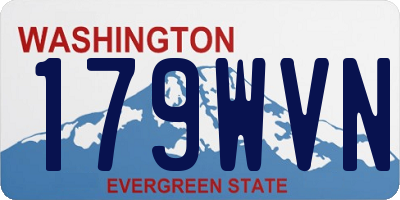 WA license plate 179WVN