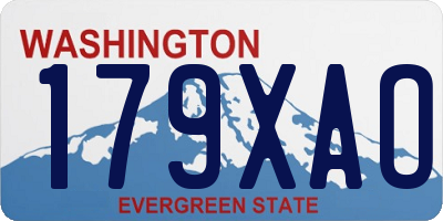 WA license plate 179XAO