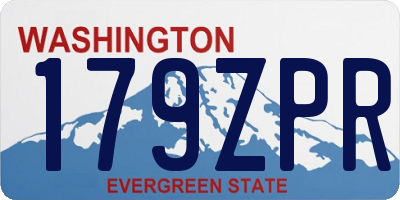 WA license plate 179ZPR