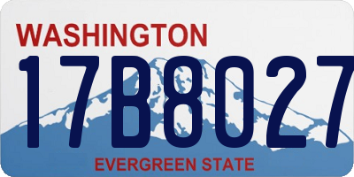 WA license plate 17B8027