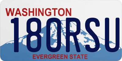 WA license plate 180RSU