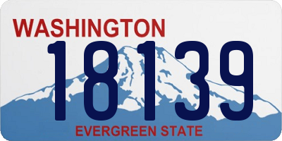 WA license plate 18139