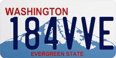 WA license plate 184VVE