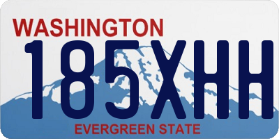 WA license plate 185XHH