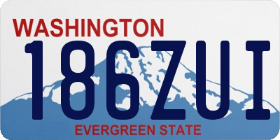 WA license plate 186ZUI