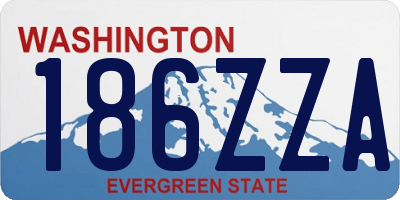 WA license plate 186ZZA