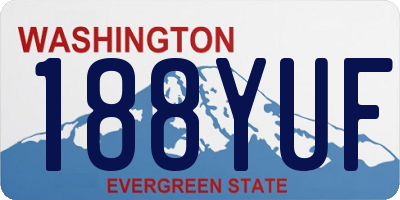 WA license plate 188YUF