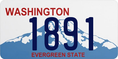 WA license plate 1891