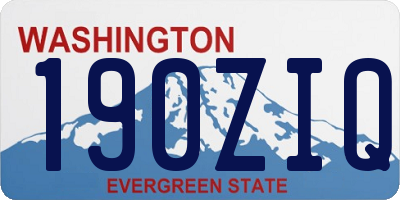 WA license plate 190ZIQ