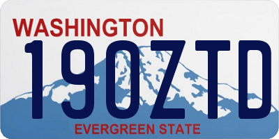 WA license plate 190ZTD