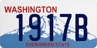 WA license plate 1917B