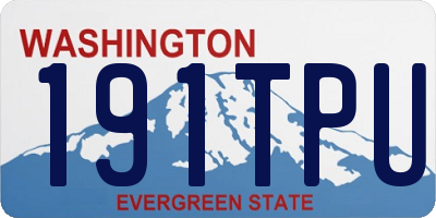 WA license plate 191TPU