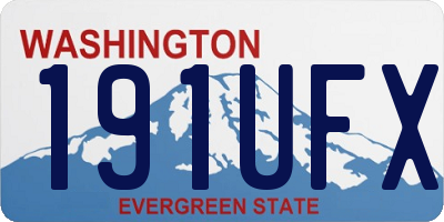 WA license plate 191UFX