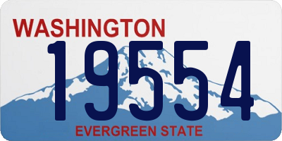 WA license plate 19554