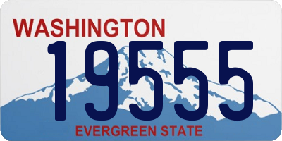 WA license plate 19555