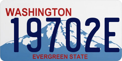 WA license plate 19702E