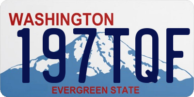 WA license plate 197TQF