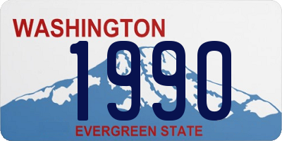 WA license plate 1990