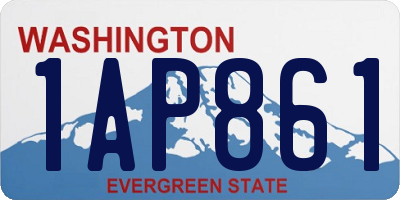 WA license plate 1AP861