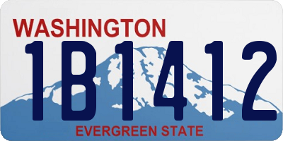 WA license plate 1B1412