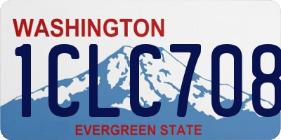 WA license plate 1CLC708