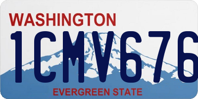 WA license plate 1CMV676