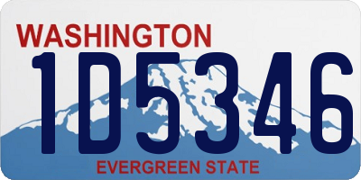 WA license plate 1D5346