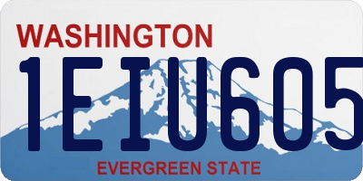 WA license plate 1EIU605