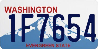 WA license plate 1F7654