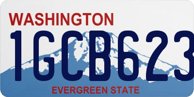 WA license plate 1GCB623