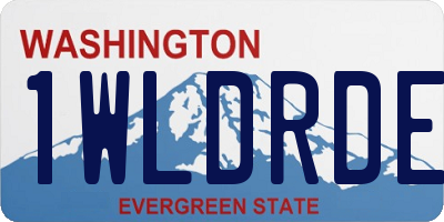 WA license plate 1WLDRDE