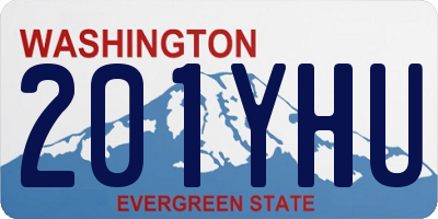 WA license plate 201YHU