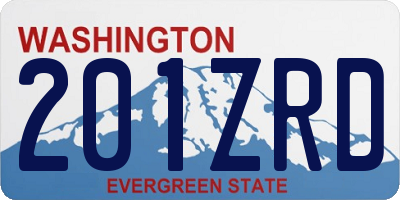 WA license plate 201ZRD