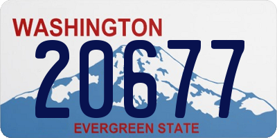 WA license plate 20677