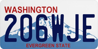 WA license plate 206WJE