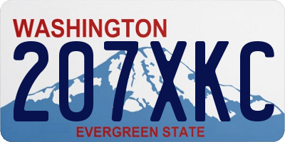 WA license plate 207XKC