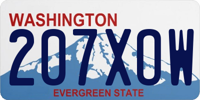 WA license plate 207XOW