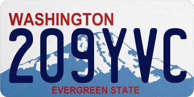 WA license plate 209YVC