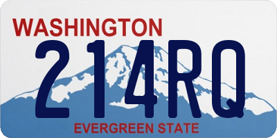 WA license plate 214RQ