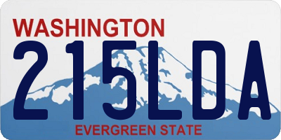 WA license plate 215LDA