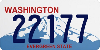 WA license plate 22177