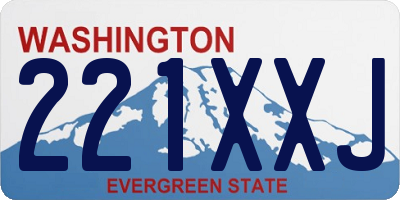 WA license plate 221XXJ