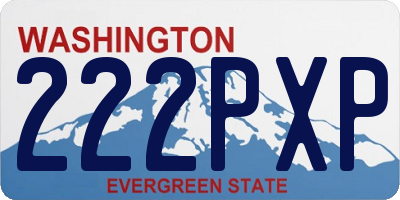 WA license plate 222PXP