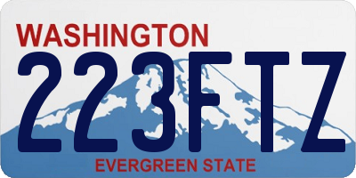 WA license plate 223FTZ