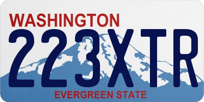 WA license plate 223XTR