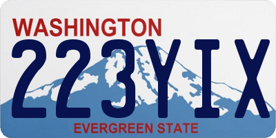 WA license plate 223YIX