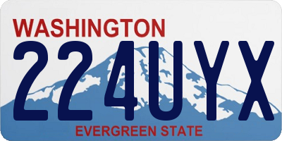 WA license plate 224UYX