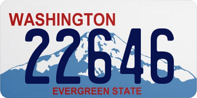 WA license plate 22646